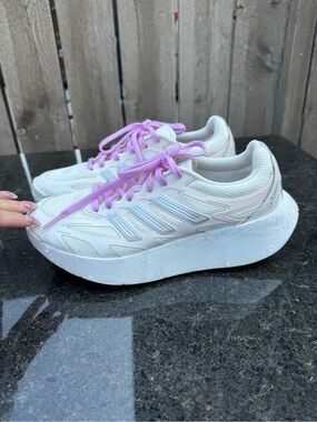 Adidas Adizero Aruku Platform Sneakers – White/Lilac size 8 1/2